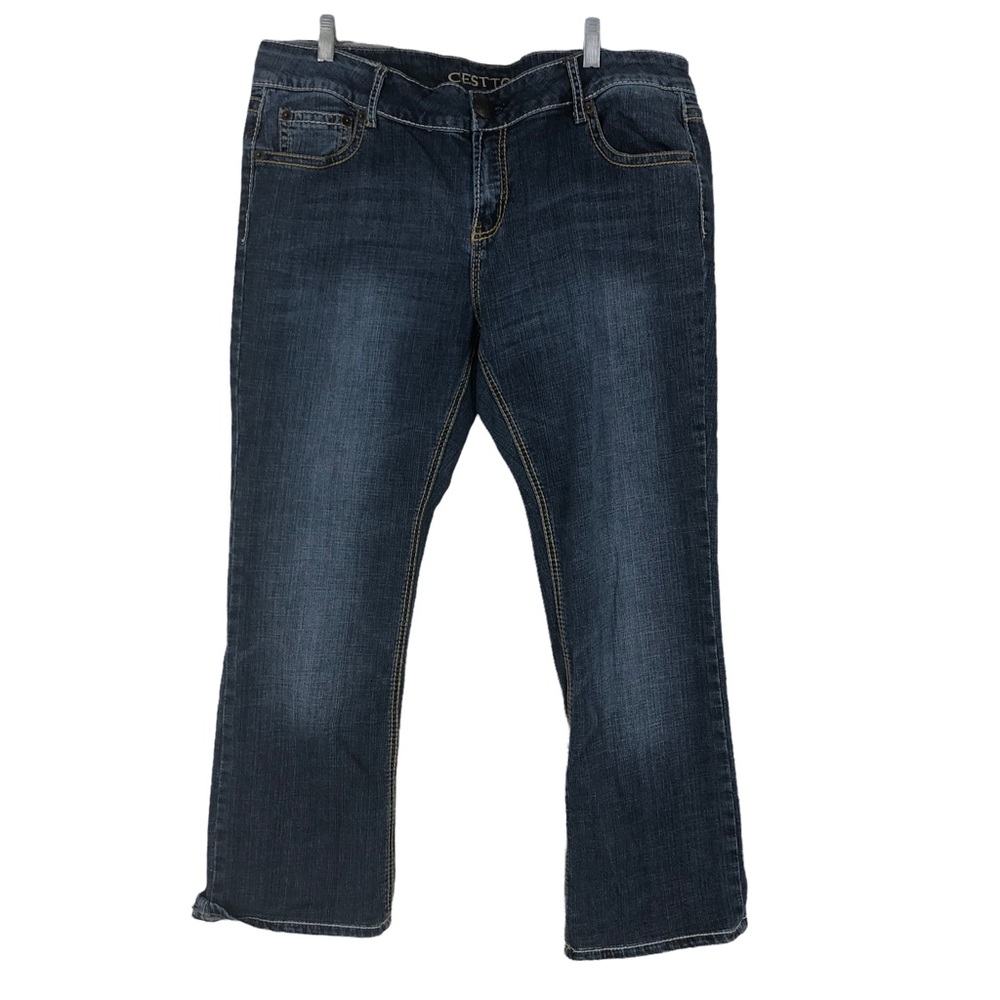 C’est Toi Jeans Plus Size 20 w/Bold Stitching and Spandex Stretch